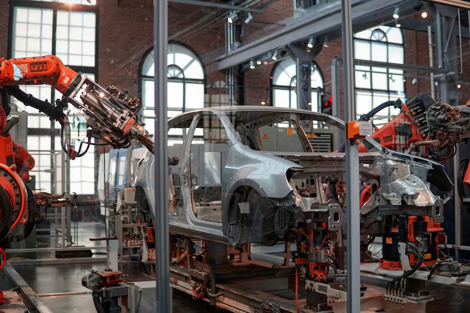Advanced manufacturing floor with automation, equipment, and connected production systems
